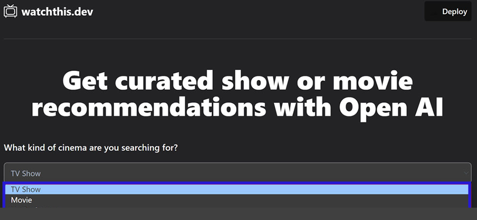 Watchthis.dev: Discover the Perfect Shows and Movies with AI